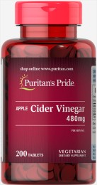 Puritan' Pride Apple Cider Vinegar 480 mg (200tab)