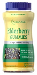Puritan's Pride Elderberry (70 żelek)(data do 31.07.2026)