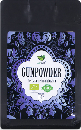 Aliness Herbata ekologiczna zielona liściasta GUNPOWDER (110g)
