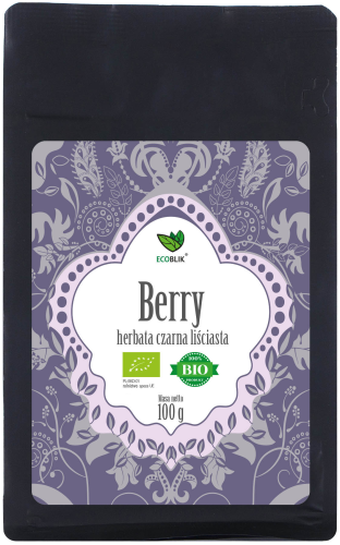 Aliness Herbata czarna BERRY liściasta EKO (100g)