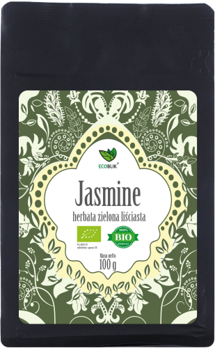 Aliness Herbata zielona JASMINE liściasta EKO (100g)