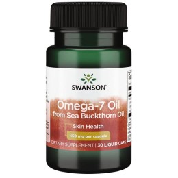 Swanson Omega-7 z Oleju z Rokitnika – Naturalne Wsparcie Skóry i Błon Śluzowych (30 kapsułek)