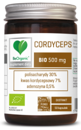 BeOrganic  Cordyceps BIO ekstrakt 30/7/0,5 500mg (50kap)