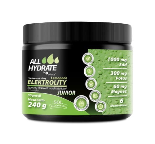 Aliness ALLHydrate  Elektrolity JUNIOR Lemonade 240g (50 porcji)