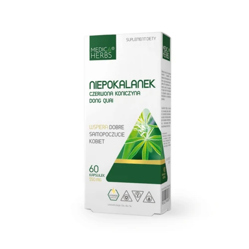Medica Herbs Niepokalanek Czerwona Koniczyna Dong Quai 550mg (60kap)