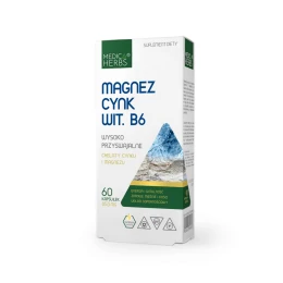 Medica Herbs Magnez Cynk Wit. B6 177mg (60kap)