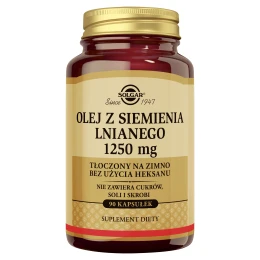 Solgar Olej z siemienia lnianego 1250 mg (90 kap) data 28.02.2027