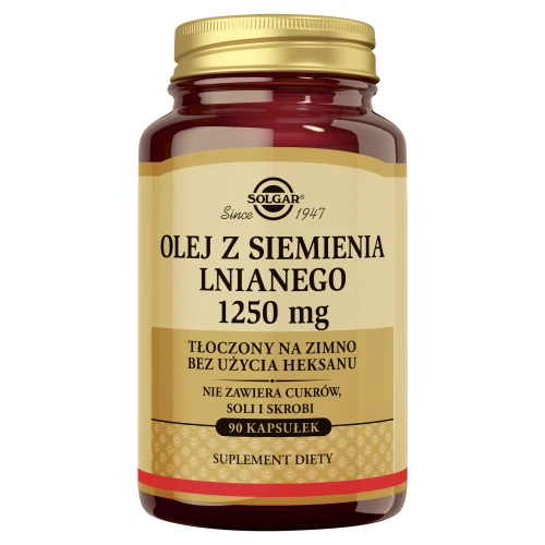 Solgar Olej z siemienia lnianego 1250 mg (90 kap)