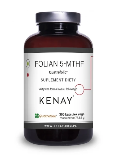 Kenay FOLIAN 5-MTHF (aktywny kwas foliowy) Quatrefolic® (300 kap)