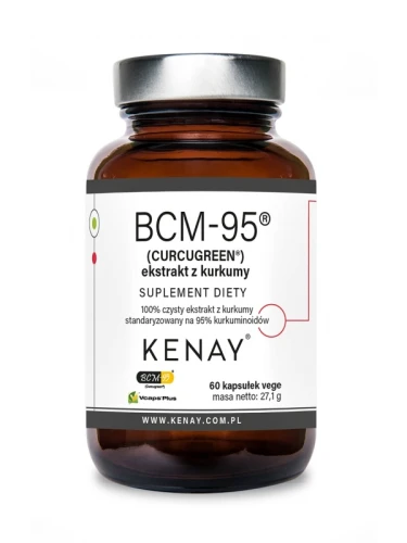 Kenay Kurkuma BCM-95® (CURCUGREEN®) czysty ekstrakt z kurkumy (60 kap)