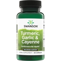  Swanson Turmeric Garlic & Cayenne (60 kaps.)