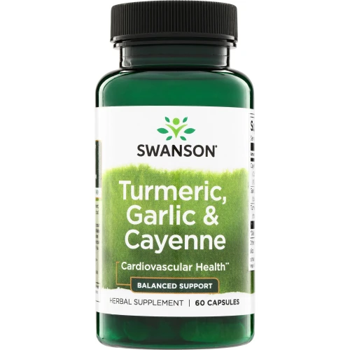 Swanson Turmeric Garlic & Cayenne (60 kaps.)