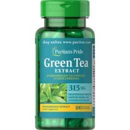 Puritan's Pride  Green Tea -Zielona Herbata -Ekstrakt 315 mg - (100 kap)