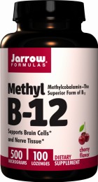 JARROW Methyl B-12 smak wiśniowy 500mcg (100 kap)