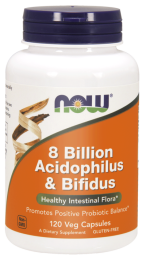 Now Foods Acidofilus i Bifidus 8 miliardów – probiotyk (120 kap)