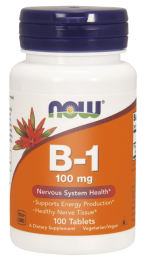 NOW Foods B1 (tiamina )100 mg (100 tab)