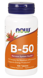 NOW Foods B-50 Kompleks witamin B (100 tab)