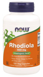 NOW Foods Rhodiola Różeniec Górski 500mg (120  kap)