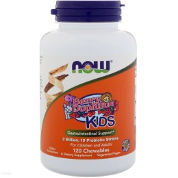 NOW Foods BerryDophilus - probiotyk dla dzieci – do ssania Berry (120 tab)