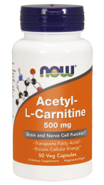 NOW Foods ALC 500mg Acetyl-L Karnityna 500 mg (50 kap)
