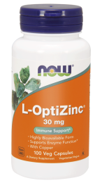 NOW Foods L- OptiZinc® 30 mg chelat cynk i miedzi (100 kap)