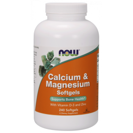 NOW Foods Magnesium & Calcium + D3 + Cynk (240 kap)