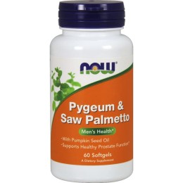 Now Foods Pygeum i Saw Palmetto (60 kap)