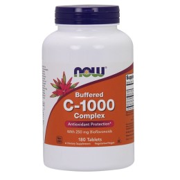 NOW Foods Witamina C-1000  buforowana z bioflawonoidami (180 tab)(data do 31.10.2026)