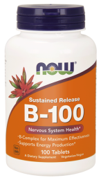 NOW Foods B-100 przedłużone uwalnianie (100 tab)