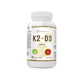Progress Labs Witamina K2 MK-7 100mcg + D3 2000IU 50mcg w Oleju MCT ( 60 kap)
