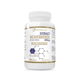 Progress Labs Resveratrol Extract 500mg Ekstrakt Ze Skórek Winogron Resweratrol (120 kap)