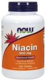 NOW Foods Niacyna 500 mg (Witamina B3)  (250 tab)