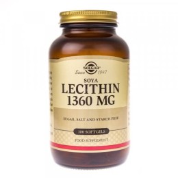 Solgar Soya Lecithin (lecytyna) 1360 mg  (100 kap)