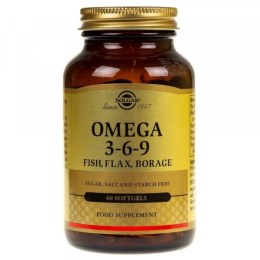 Solgar Omega 3-6-9 z ryb siemienia lnianego i ogórecznika ( 60 kap)