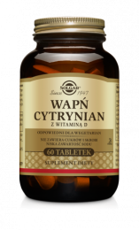 Solgar Wapń Cytrynian z Witaminą D3 (60 tab)