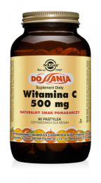 Solgar Witamina C 500 mg do ssania s. pomarańczowy(90 pastylek)