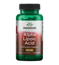 Swanson ALA (kwas alfa liponowy) 600mg - (60 kap)