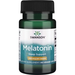 Swanson Melatonina 500mcg - (60 kap)