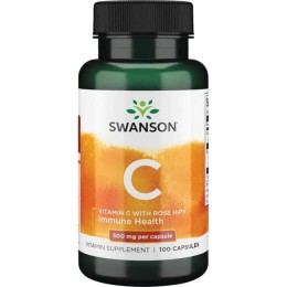 Swanson Witamina c  z dziką różą 500mg (100 kap)