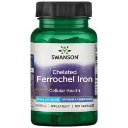 Swanson Albion Chelat Żelaza 18mg Ferrochel - (180 kap)