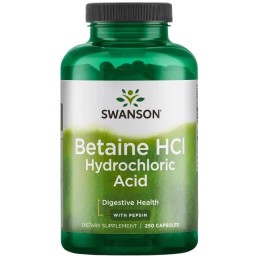 Swanson Betaina  Hydrochloric Acid (pepsyny) 325mg - (250 kap)