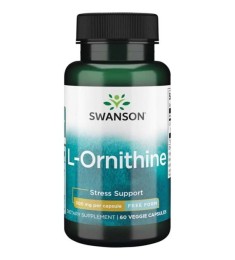 Swanson L-Ornityna 500mg - (60kap)(data do 31.07.2026)
