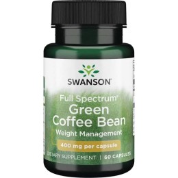 Swanson Full Spectrum Green Coffee Bean - ziarno zielonej kawy 400mg (60kap)