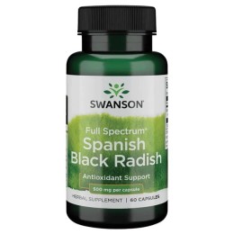 Swanson Full Spectrum Spanish Black Radish - hiszpańska czarna rzodkiew 500 mg (60kap)