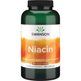 Swanson Niacin 500mg (250 kap)