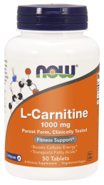 Now Foods L-Carnitine  (Karnityna) 1000 mg  (50 tab)