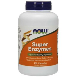 Now Foods Super Enzymes – Kompleks enzymów (180 kap)