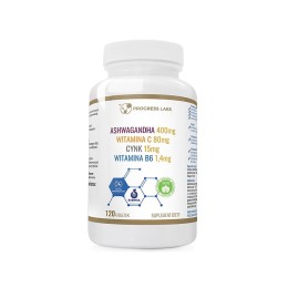 Progress Labs Ashwagandha + Cynk + Witamina C+ Witamina B6 (120 tab)