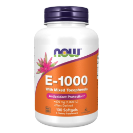 Now Foods Witamina E 1000  mieszanka  Tocopherols (100kap)