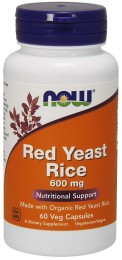 Now Foods Red Yeast Rice Czerwony Ryż 600 mg  (60 kap)